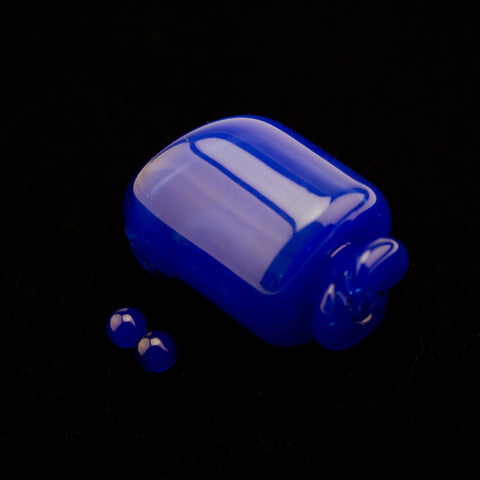 Kizmit Glass Blue Cheese Pivot Spinner Tip & Pearls #KZM37 - Planet Caravan