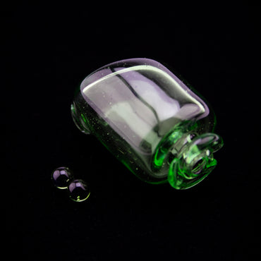 Kizmit Glass Emerald Green Pivot Spinner Tip & Pearls #KZM42 - Planet Caravan