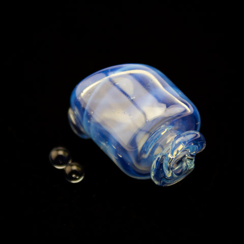 Kizmit Glass Experimental Ozone Pivot Spinner Tip & Pearls #KZM43 - Planet Caravan
