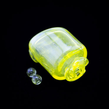 Kizmit Glass Haunted Lemonade Pivot Spinner Tip & Pearls #KZM47 - Planet Caravan