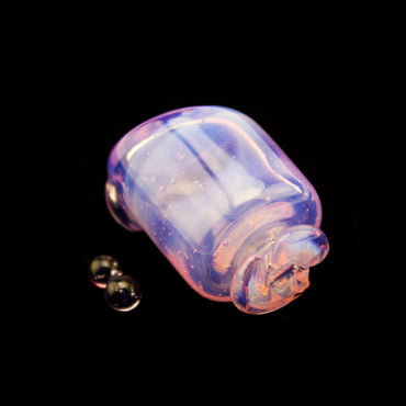 Kizmit Glass Neo Rose Pivot Spinner Tip & Pearls #KZM48 - Planet Caravan