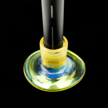 Heart & Mind Glass Silver Fumed Pivot Glass Stand Base #HAM36 - Planet Caravan