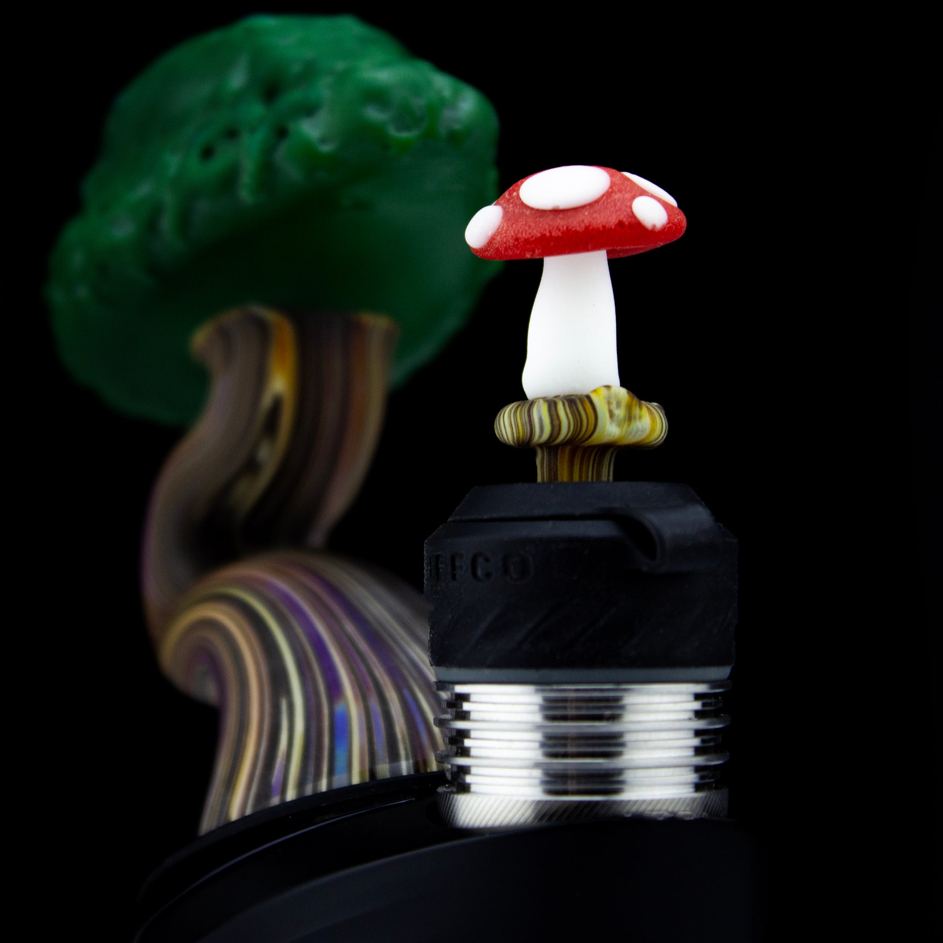 Wazoo Glass Red Mushroom 3DXL Joystick #WAZ04 - Planet Caravan