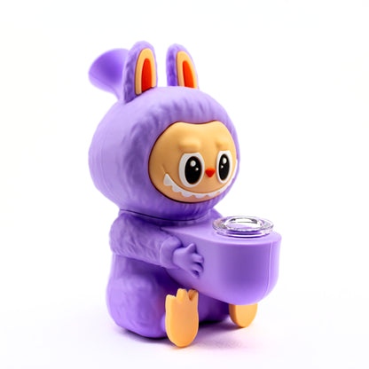 Planet Caravan Happy Labubu Silicone Bubbler - Planet Caravan