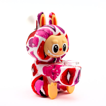 Planet Caravan Happy Labubu Silicone Bubbler - Planet Caravan