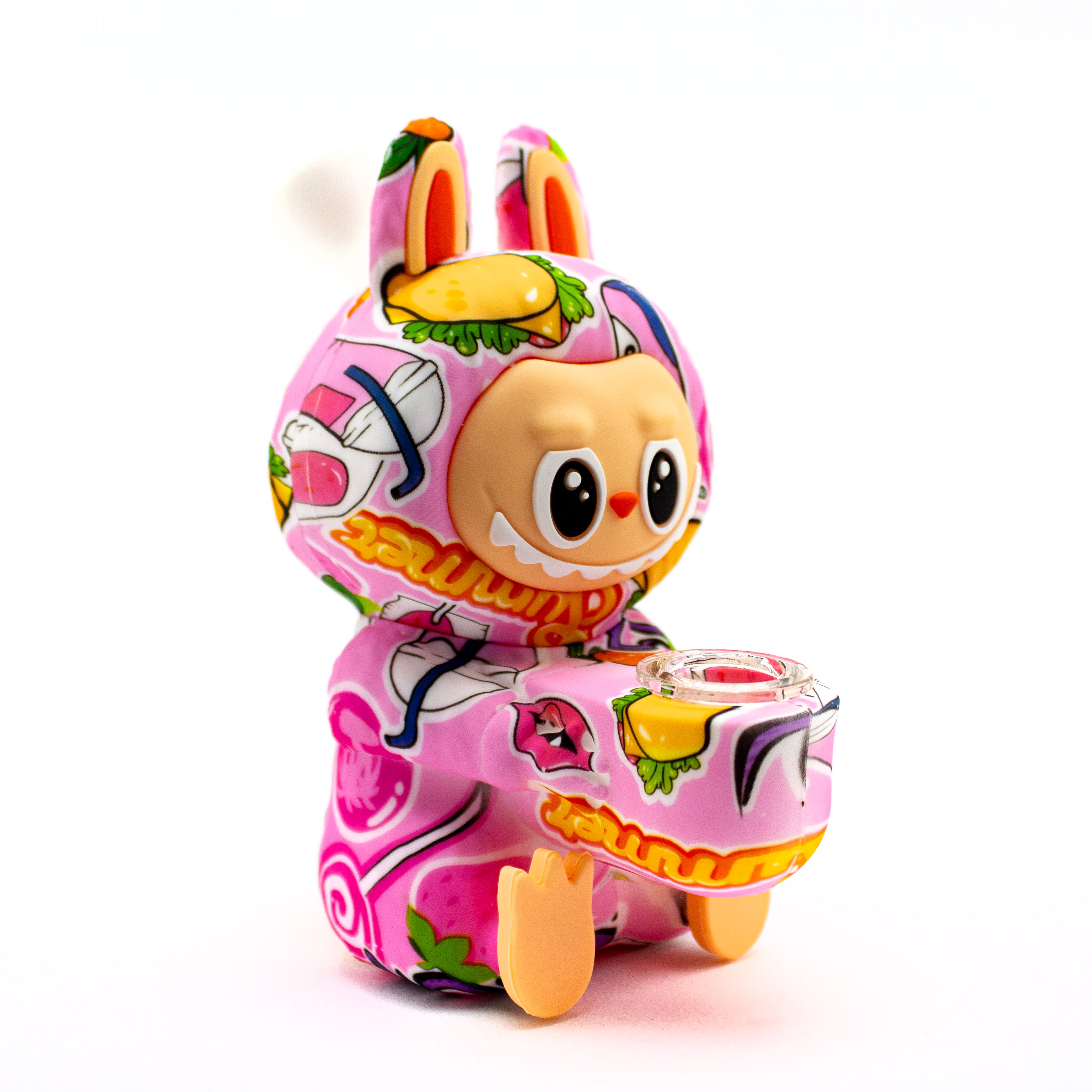 Planet Caravan Happy Labubu Silicone Bubbler - Planet Caravan