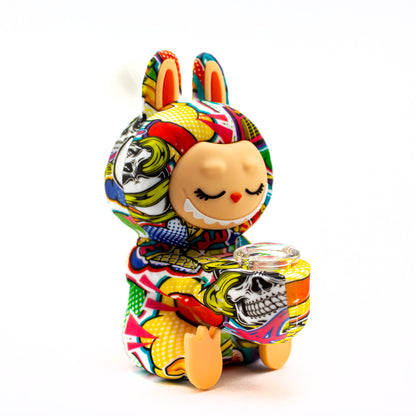 Planet Caravan Sleepy Labubu Silicone Bubbler - Planet Caravan