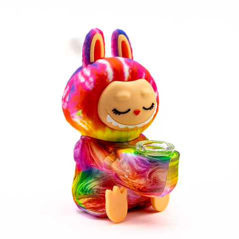 Planet Caravan Sleepy Labubu Silicone Bubbler - Planet Caravan