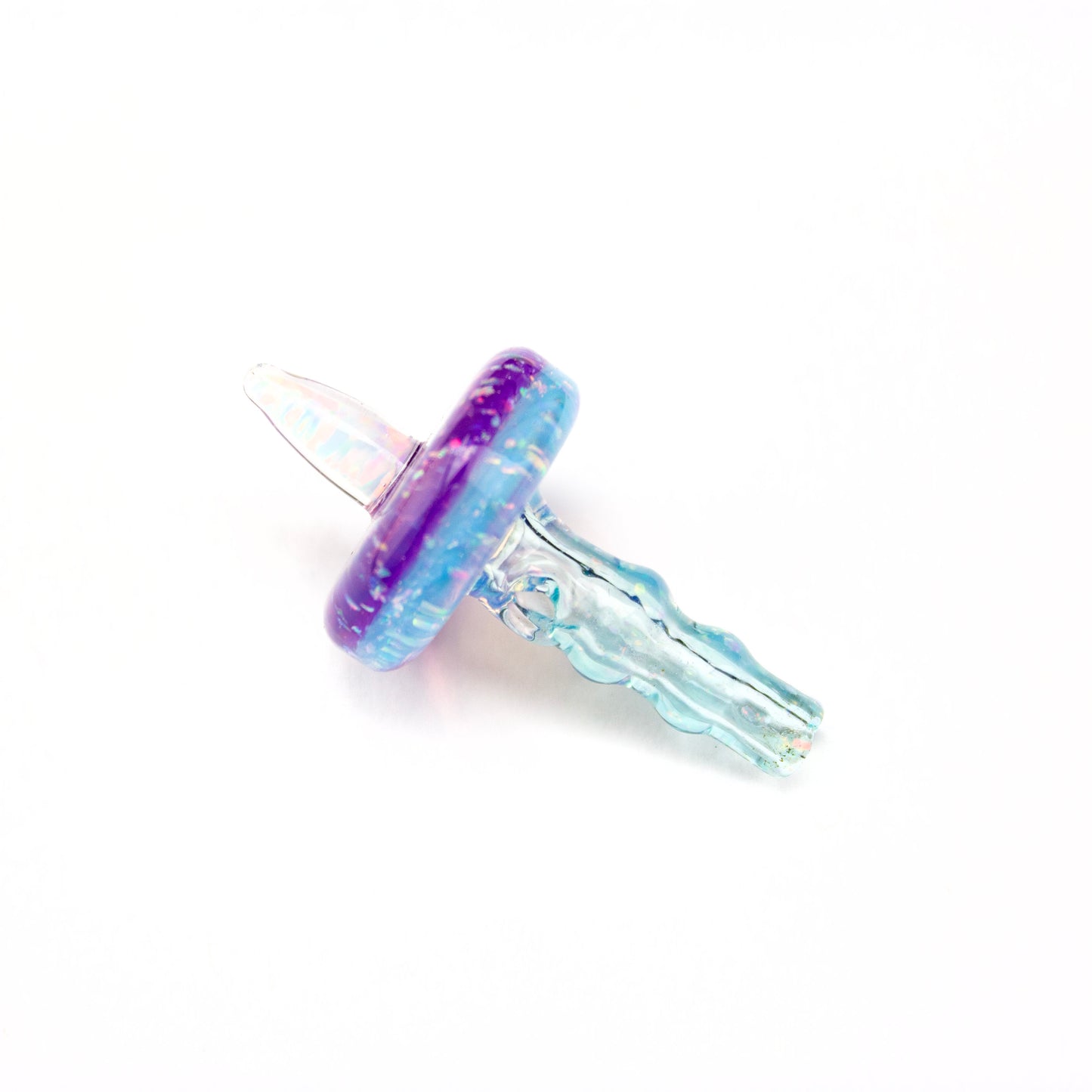 Bhoro Glass Crushed Opal 3DXL Opal Spike Joystick Cap #BHO07 - Planet Caravan