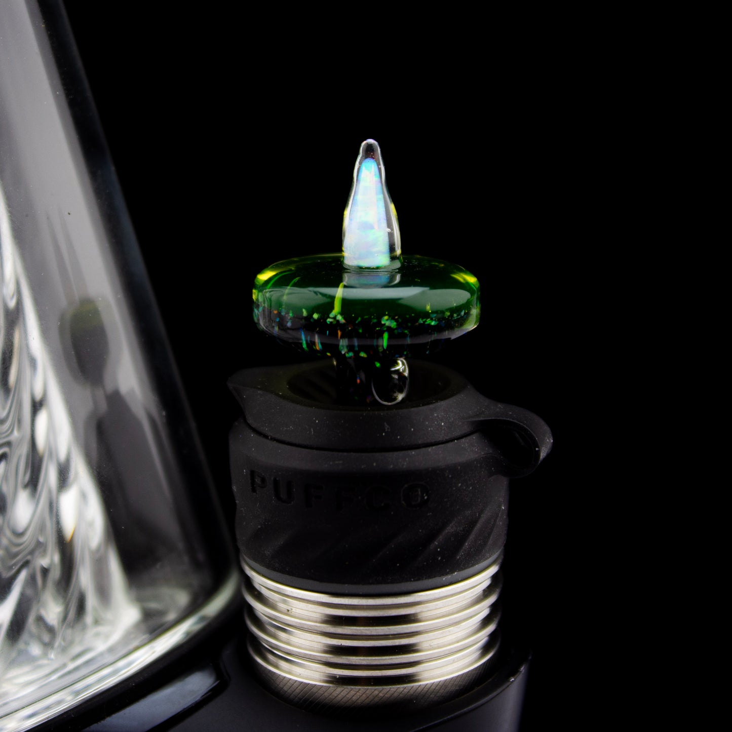 Bhoro Glass Crushed Opal 3DXL Opal Spike Joystick Cap #BHO05 - Planet Caravan