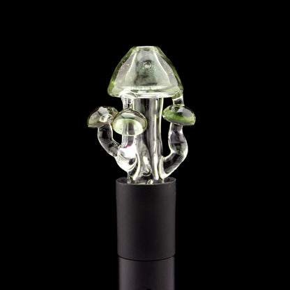 Biohaz Creations Transparent Green Mushroom Pivot Tip #BIC52 - Planet Caravan