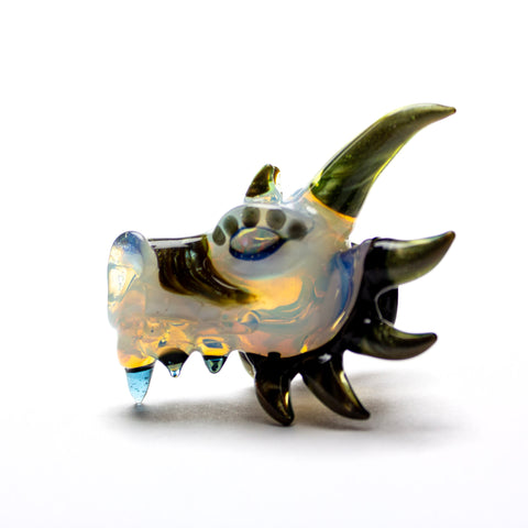 Mako Glass Ghost Dragon Head Pivot Tip #MAK01 - Planet Caravan