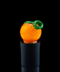 Waffle Glass Orange Fruity Pivot Tip #WAF03 - Planet Caravan