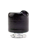 Sandalz Glass Black Crushed Opal Pivot Spinner Tip #SAN23 - Planet Caravan