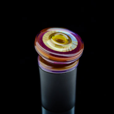 Slate Glass Amber Purple/Canary Kickback Pivot Tip #SLA06 - Planet Caravan