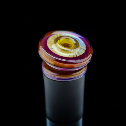 Slate Glass Amber Purple/Canary Kickback Pivot Tip #SLA06 - Planet Caravan