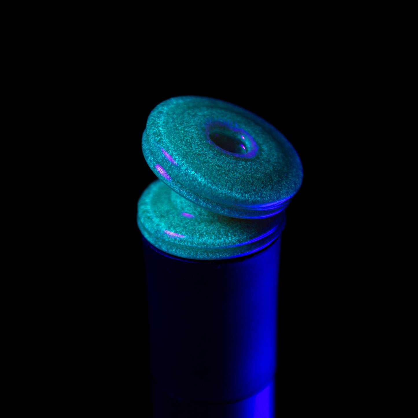 Slate Glass Boro Glow Orange (UV) Kickback Pivot Tip #SLA07 - Planet Caravan