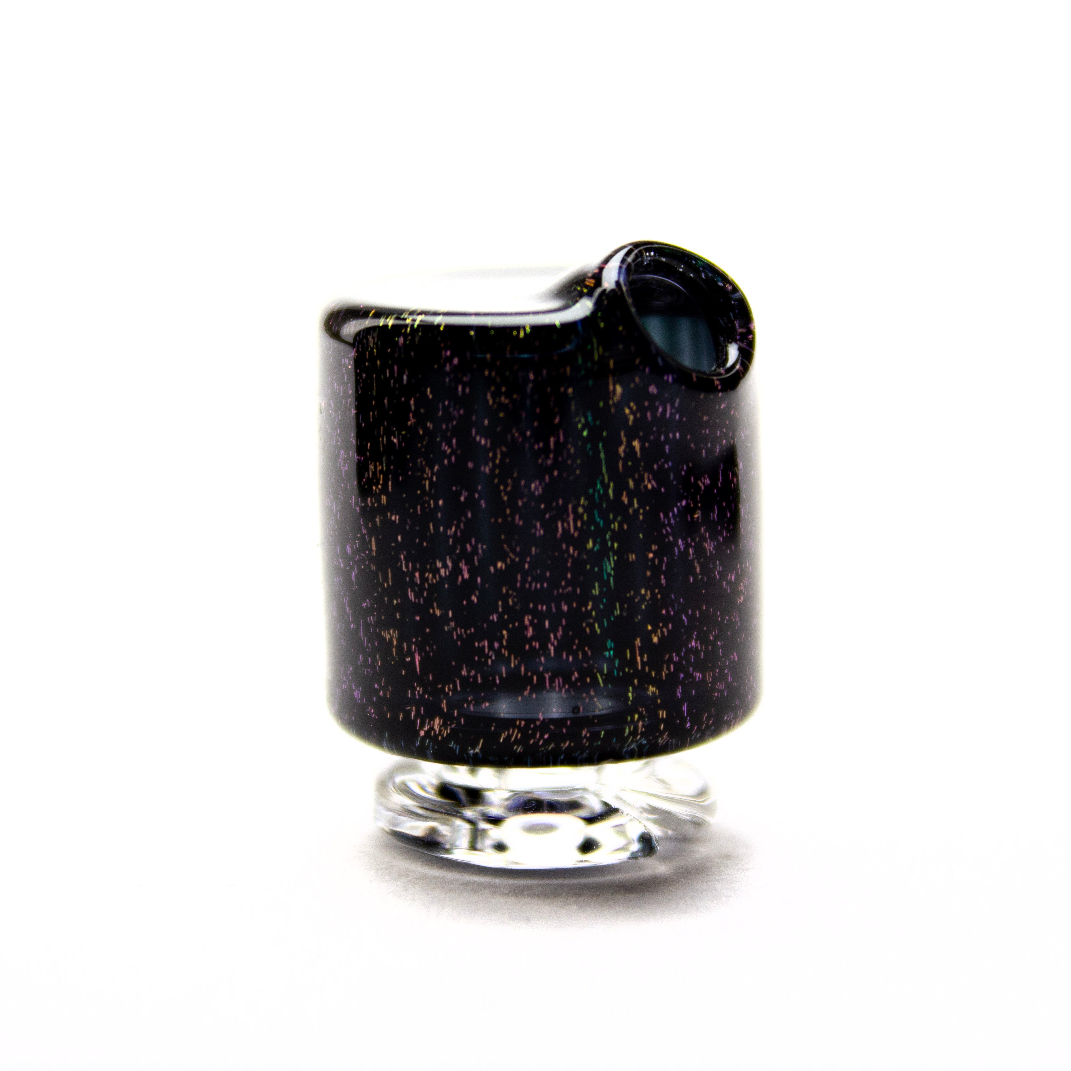 Sandalz Glass Black Dichro Pivot Spinner Tip #SAN40 - Planet Caravan
