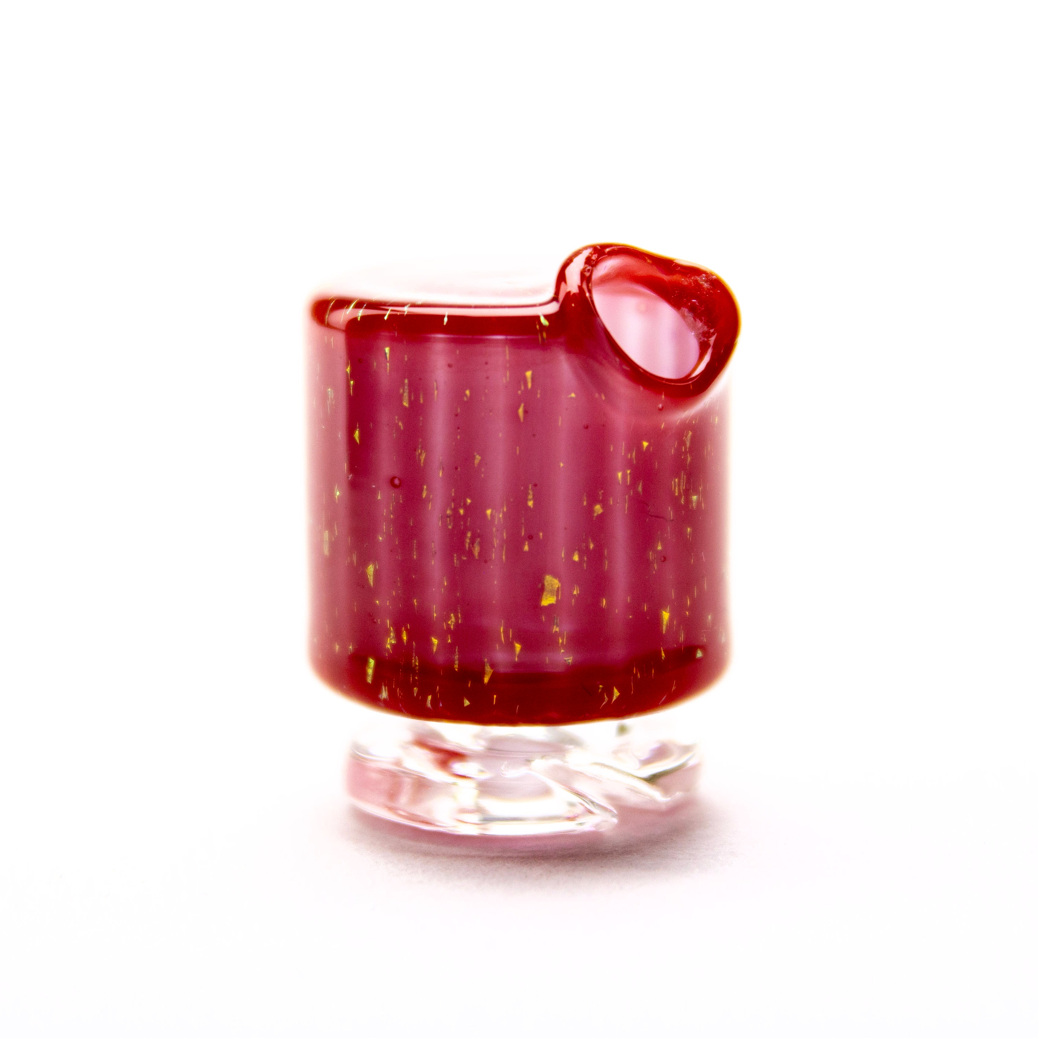 Sandalz Glass Ketchup Dichro Pivot Spinner Tip #SAN41 - Planet Caravan