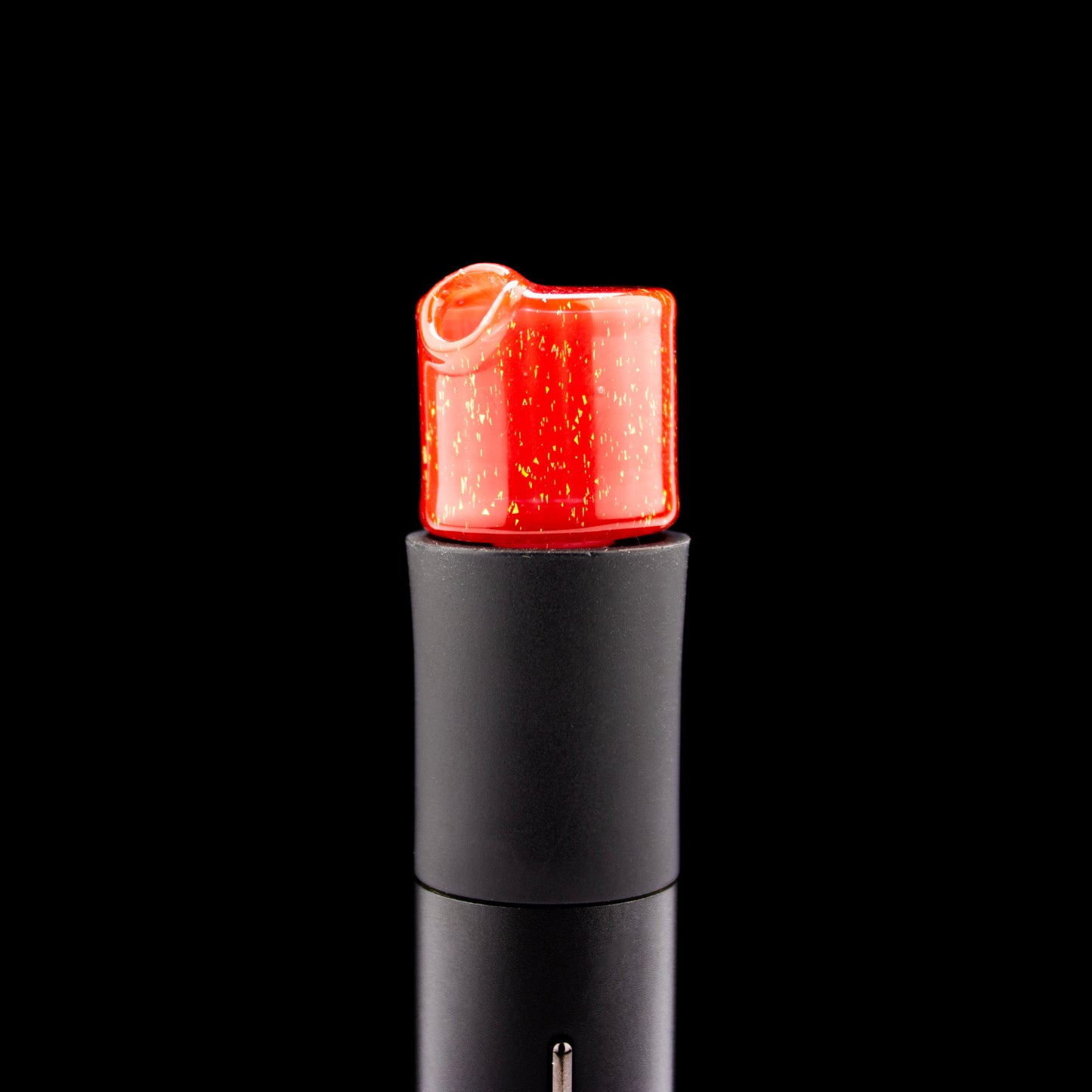 Sandalz Glass Ketchup Dichro Pivot Spinner Tip #SAN41 - Planet Caravan