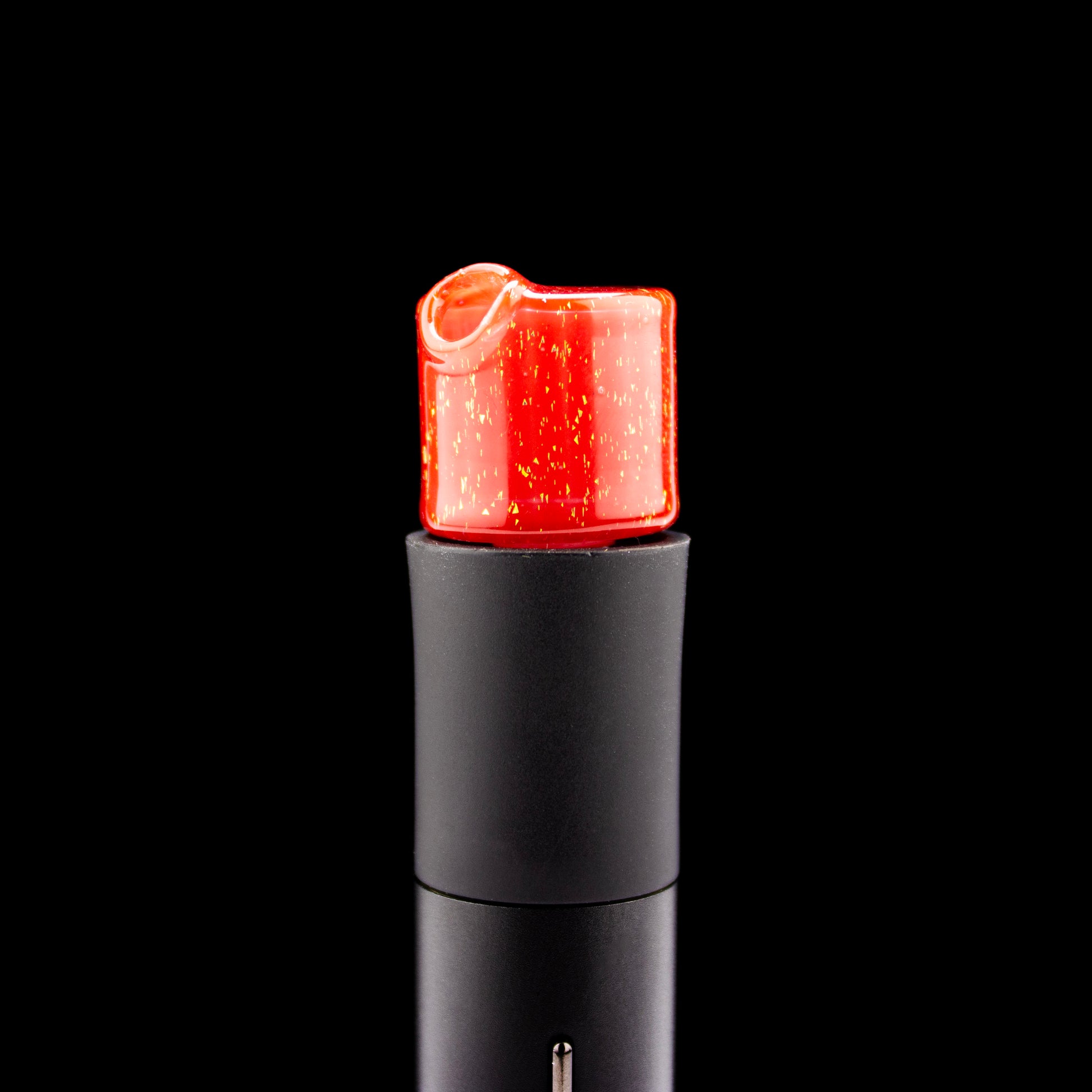 Sandalz Glass Ketchup Dichro Pivot Spinner Tip #SAN41 - Planet Caravan