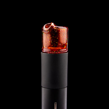 Sandalz Glass Red Crushed Opal Pivot Spinner Tip #SAN43 - Planet Caravan