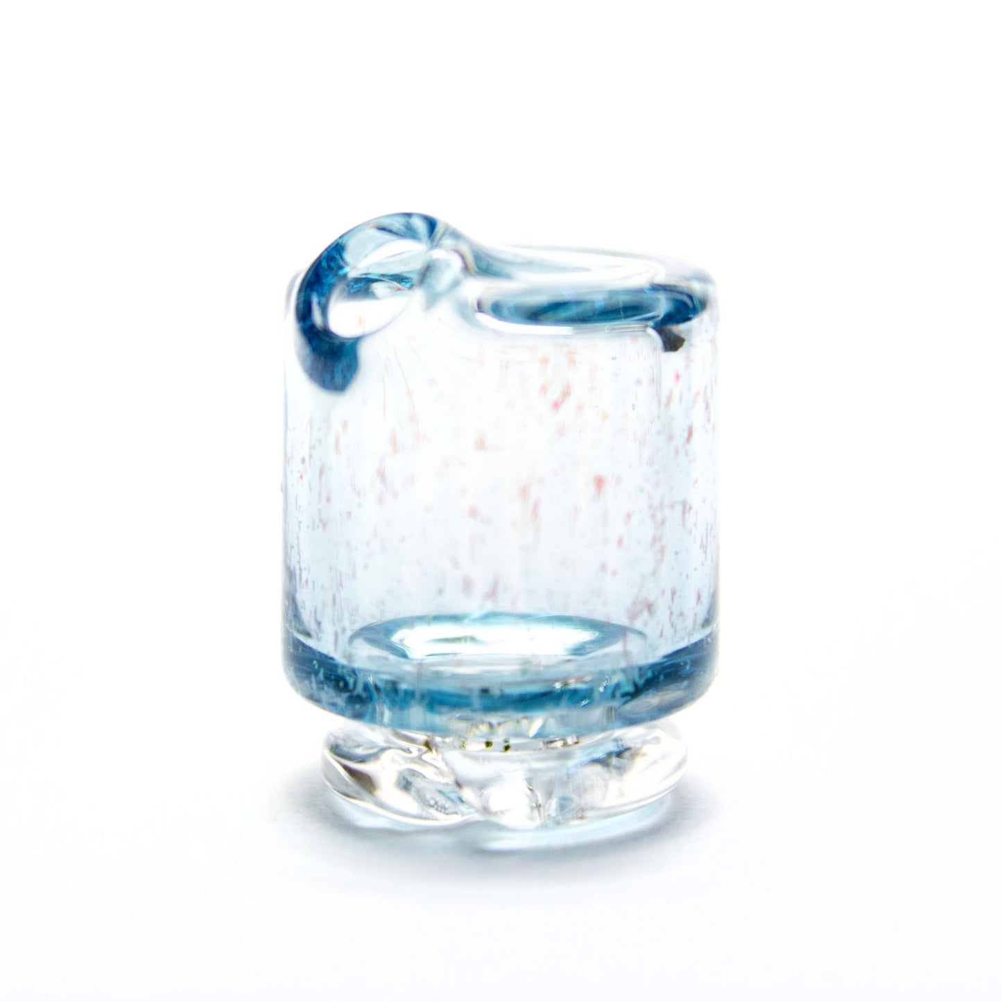 Sandalz Glass Blue Stardust (UV) Pivot Dichro Spinner Tip #SAN57 - Planet Caravan