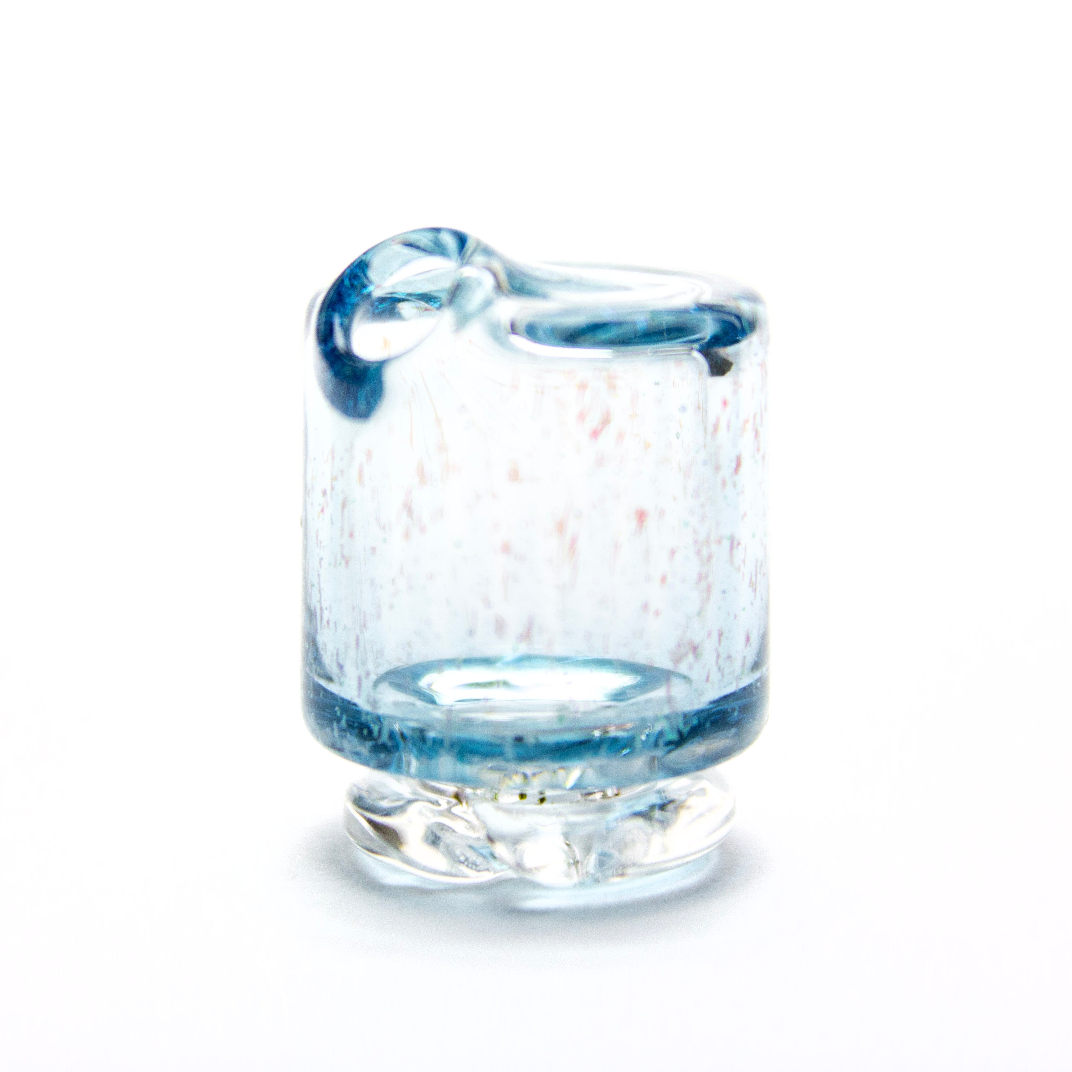 Sandalz Glass Blue Stardust (UV) Pivot Dichro Spinner Tip #SAN57 - Planet Caravan