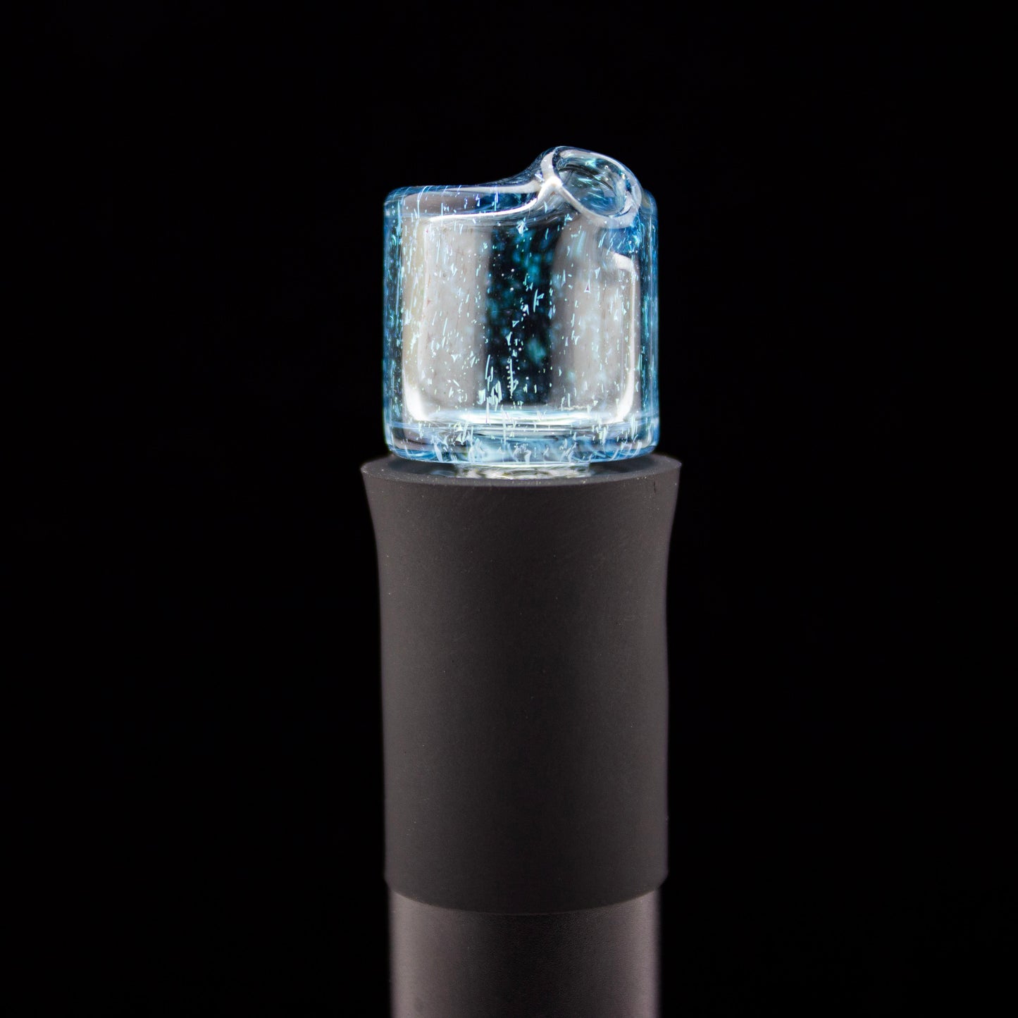 Sandalz Glass Blue Stardust (UV) Pivot Dichro Spinner Tip #SAN57 - Planet Caravan