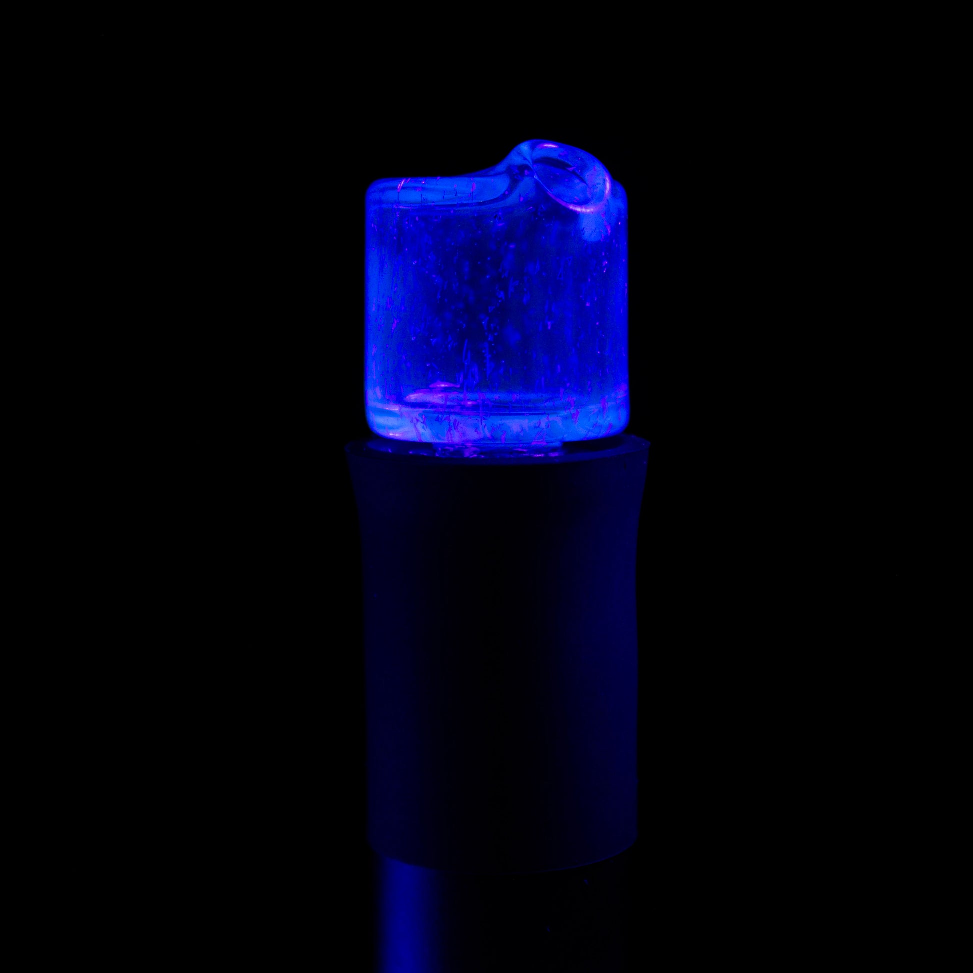Sandalz Glass Blue Stardust (UV) Pivot Dichro Spinner Tip #SAN57 - Planet Caravan