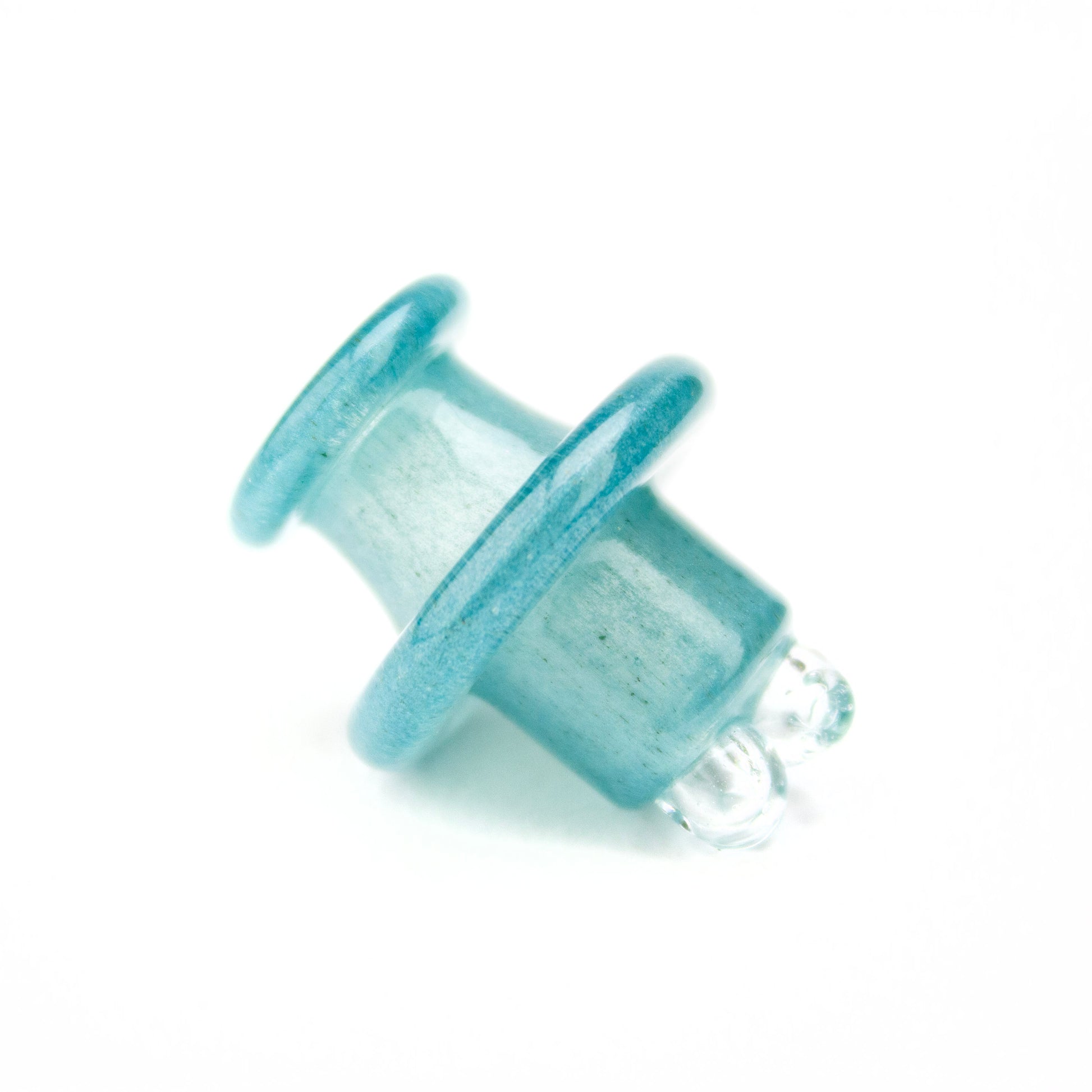 Sandalz Glass Blue Metallic Glow 3DXL Dichro Spinner Cap #SAN45 - Planet Caravan