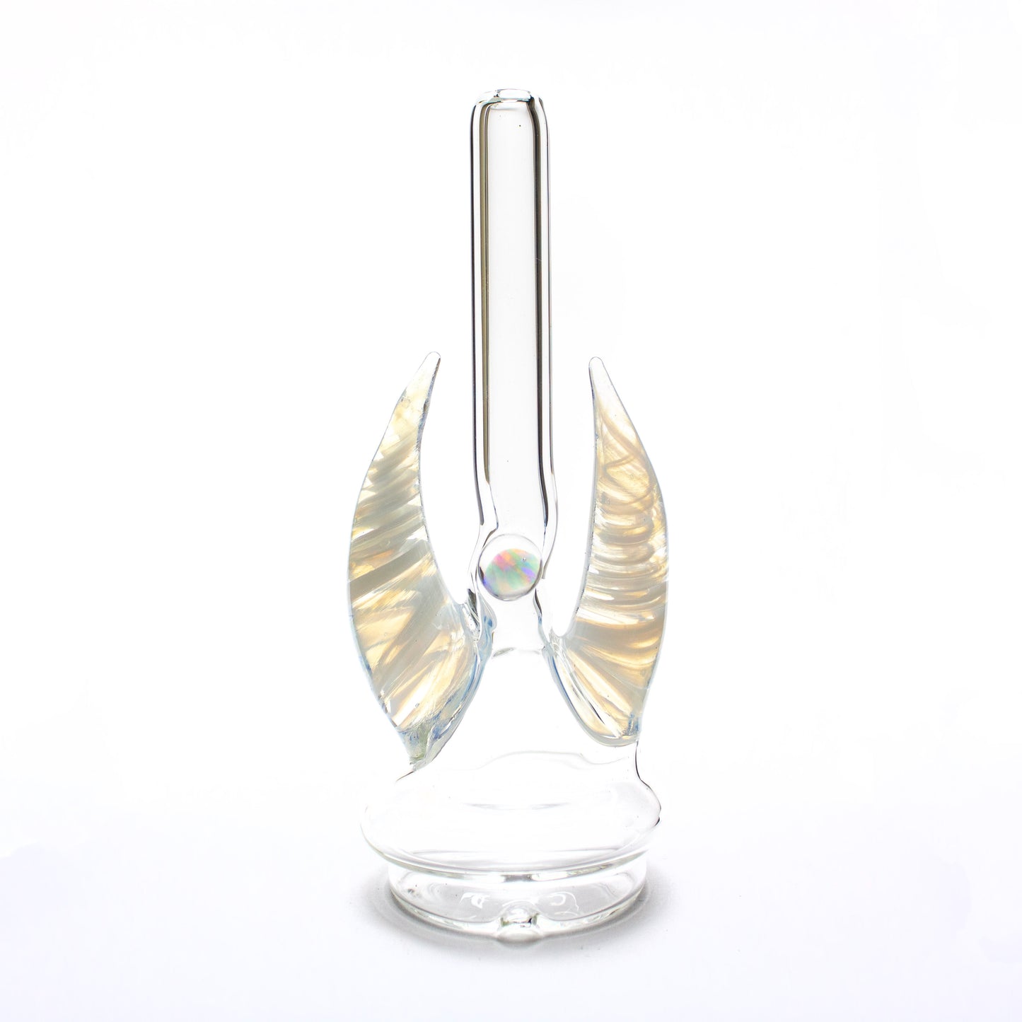 Clear with Moonstone Horns Opal Peak Dry Straw #MAG189