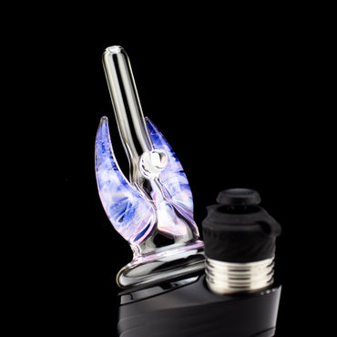 Clear with Pink Slyme Horns Opal Peak Dry Straw #MAG192