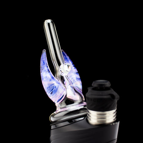 Clear with Pink Slyme Horns Opal Peak Dry Straw #MAG192