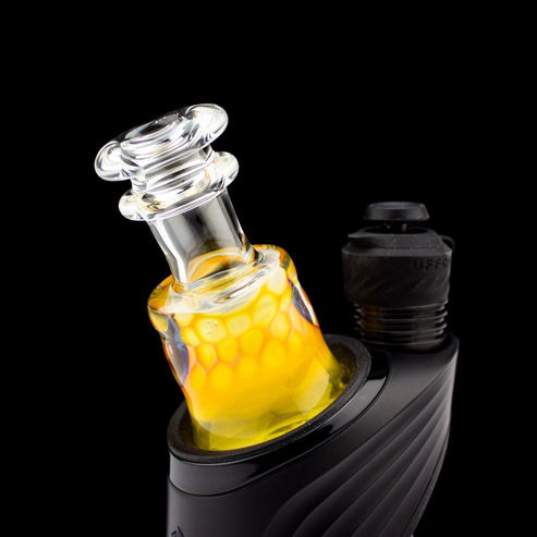 Catfish Glass Clear Lip Honeycomb Dry Top CAF11 Vaporizer Attachments | Planet Caravan