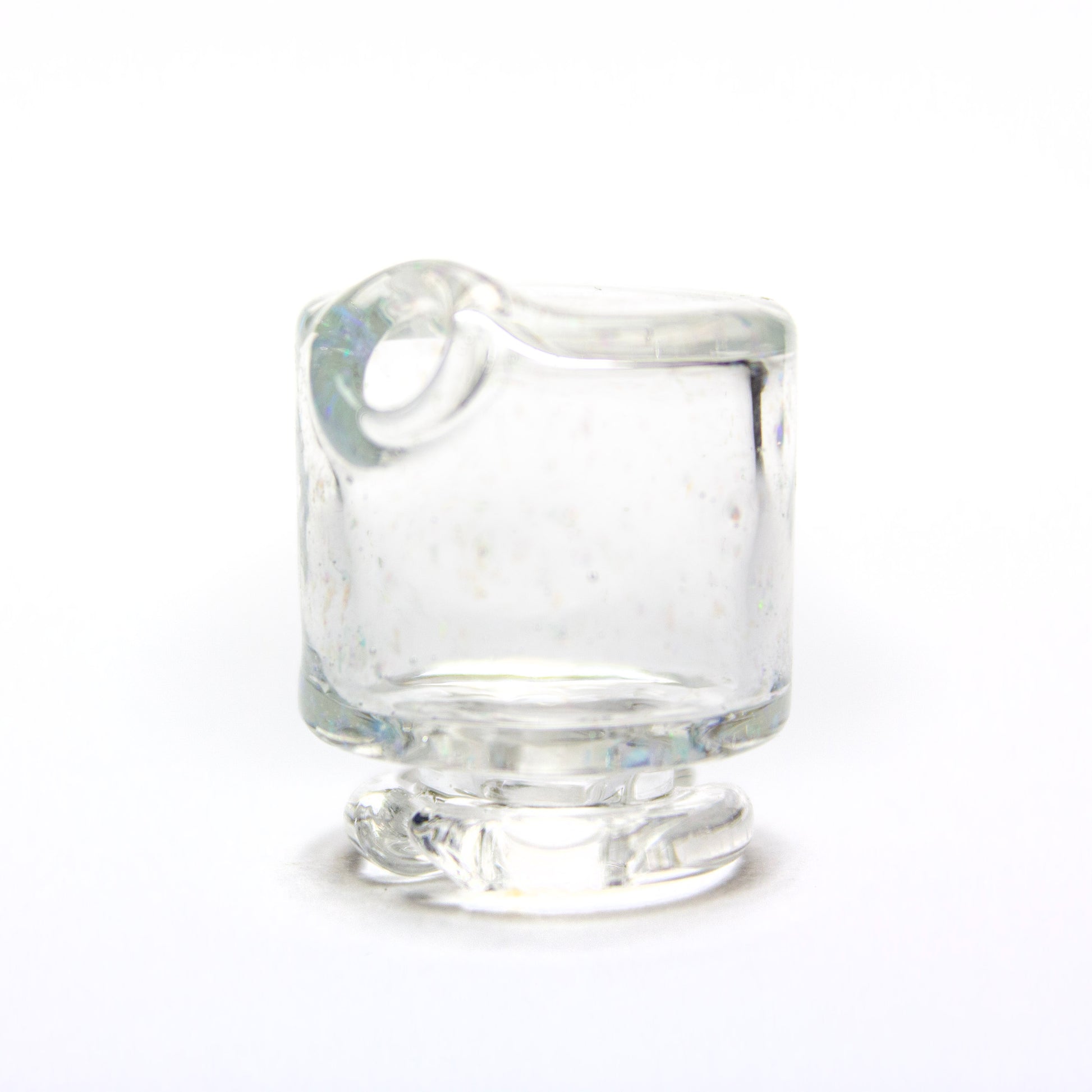 Sandalz Glass Clear Crushed Opal Pivot Spinner Tip #SAN85 - Planet Caravan