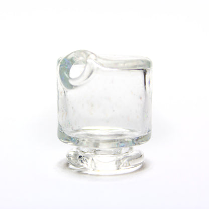 Sandalz Glass Clear Crushed Opal Pivot Spinner Tip #SAN85 - Planet Caravan