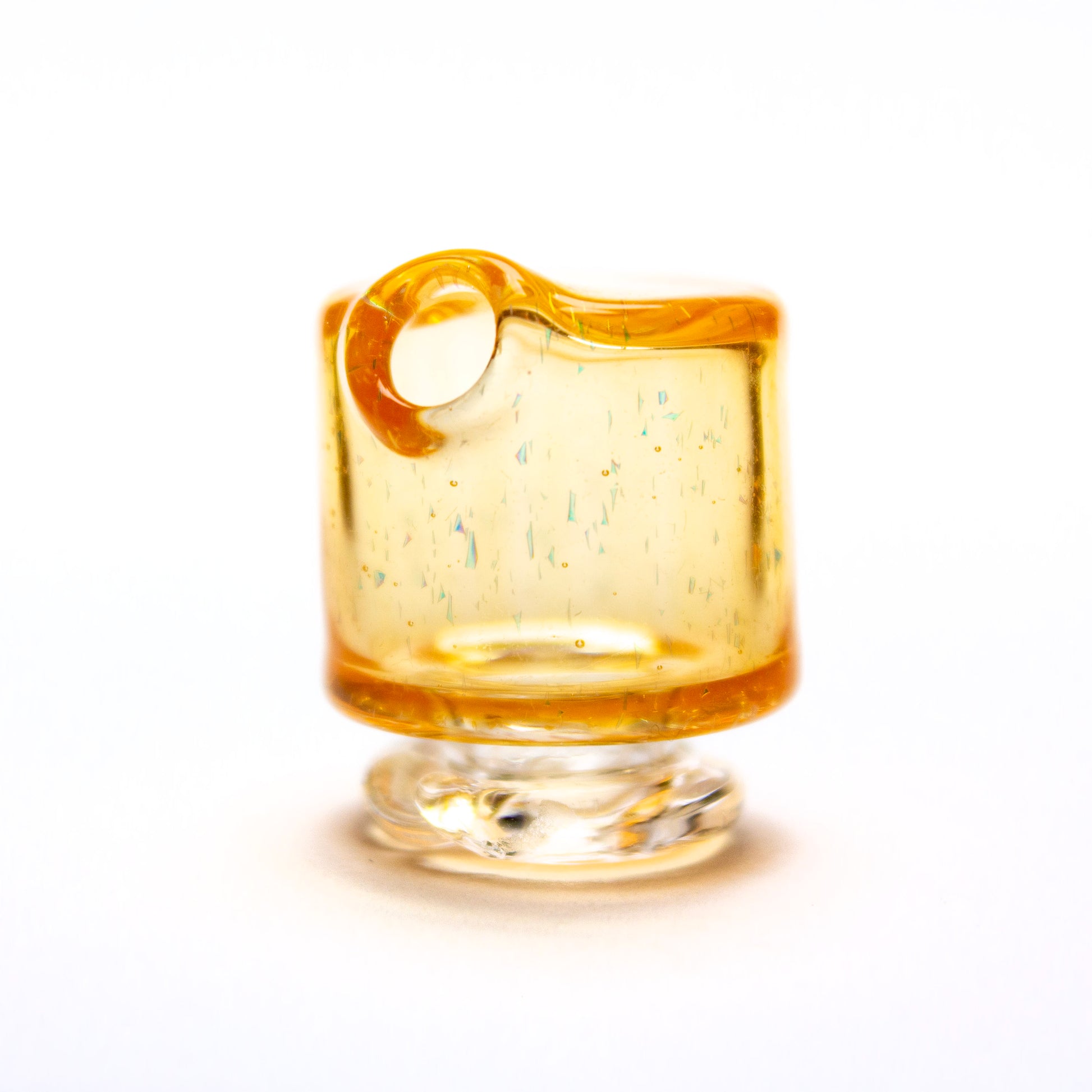 Sandalz Glass Tangie with Orange Dichro Pivot Spinner Tip #SAN91 - Planet Caravan