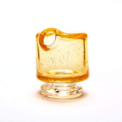 Sandalz Glass Tangie with Orange Dichro Pivot Spinner Tip #SAN91 - Planet Caravan