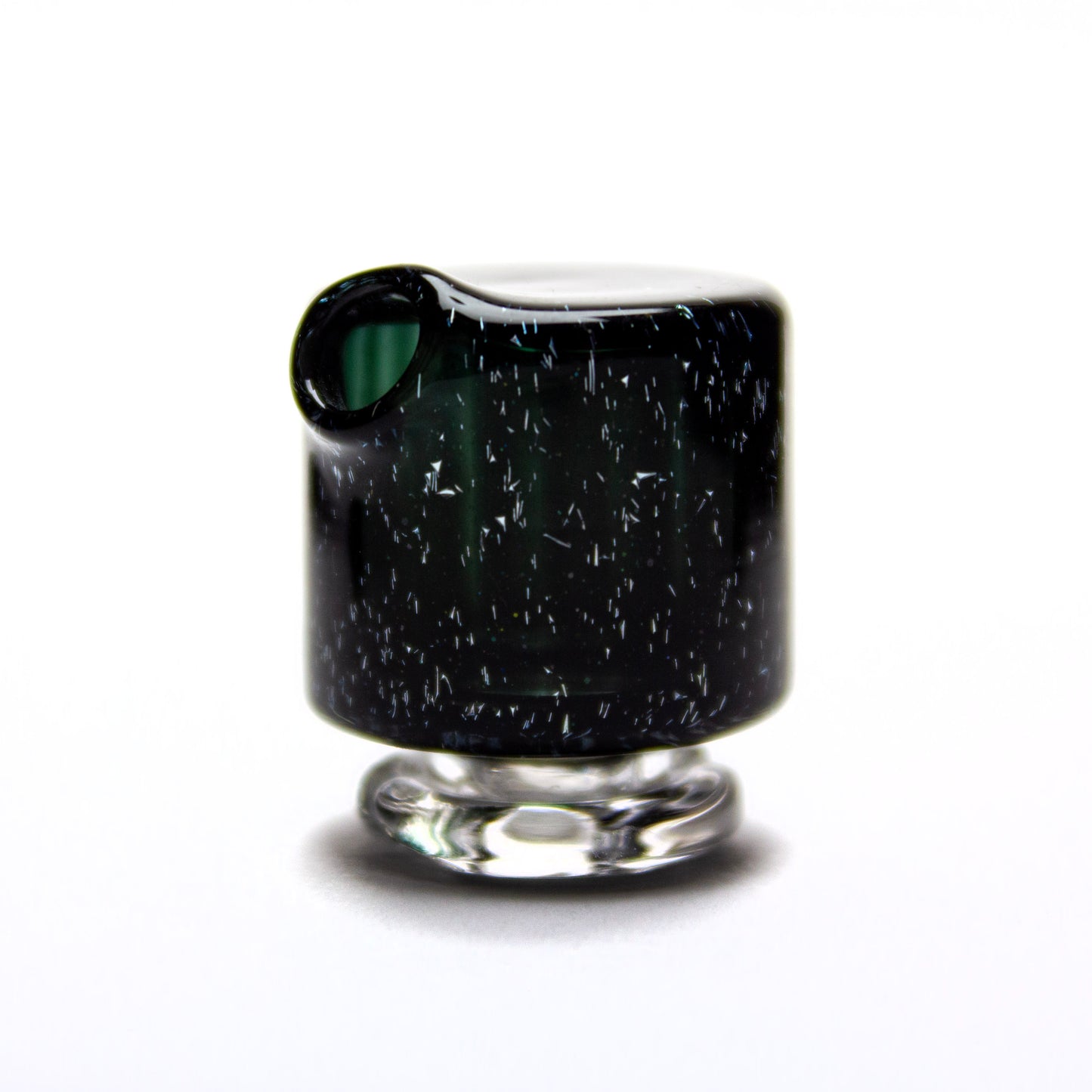 Sandalz Glass Black with Silver Dichro Pivot Spinner Tip #SAN92 - Planet Caravan