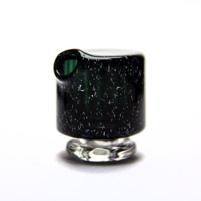 Sandalz Glass Black with Silver Dichro Pivot Spinner Tip #SAN92 - Planet Caravan