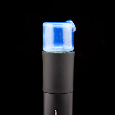 Sandalz Glass Blue Stardust/Ghost Pivot Spinner Tip #SAN77 - Planet Caravan