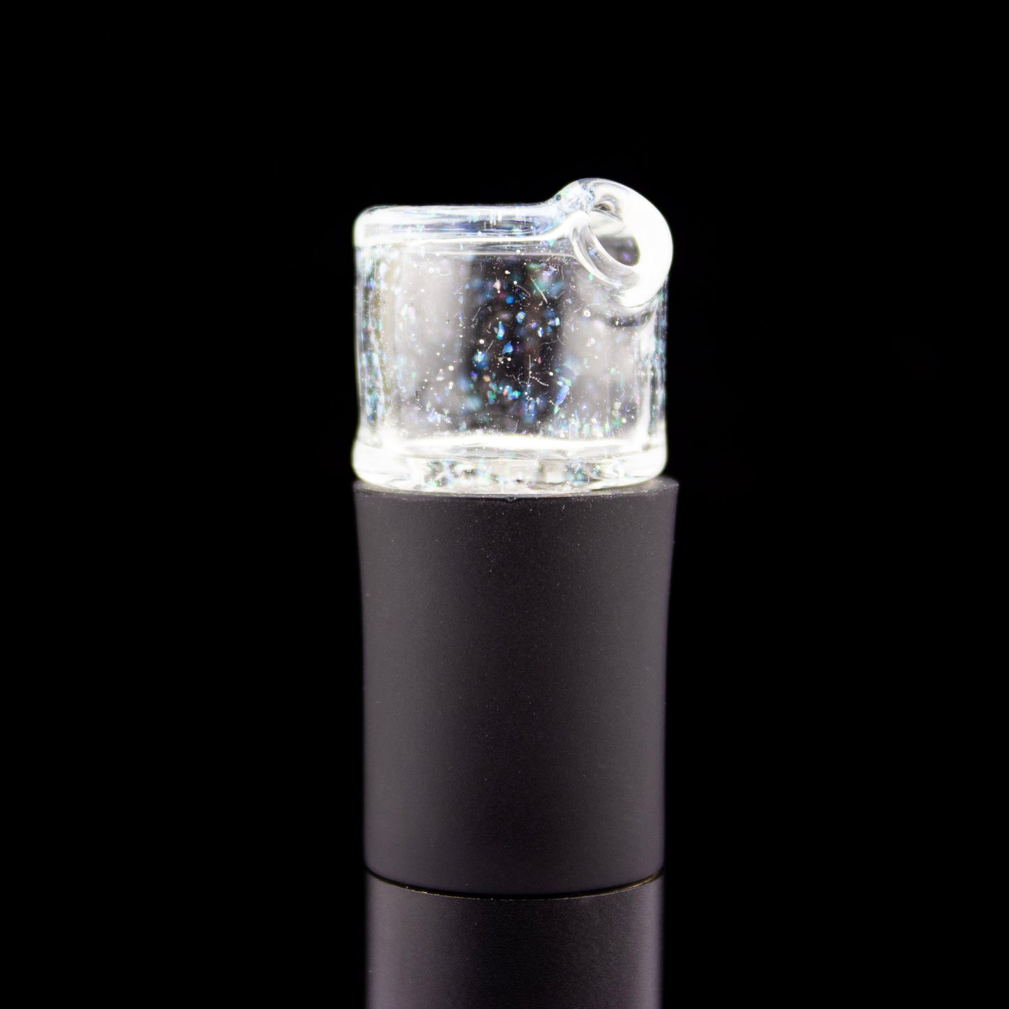 Sandalz Glass Clear Crushed Opal Pivot Spinner Tip #SAN85 - Planet Caravan