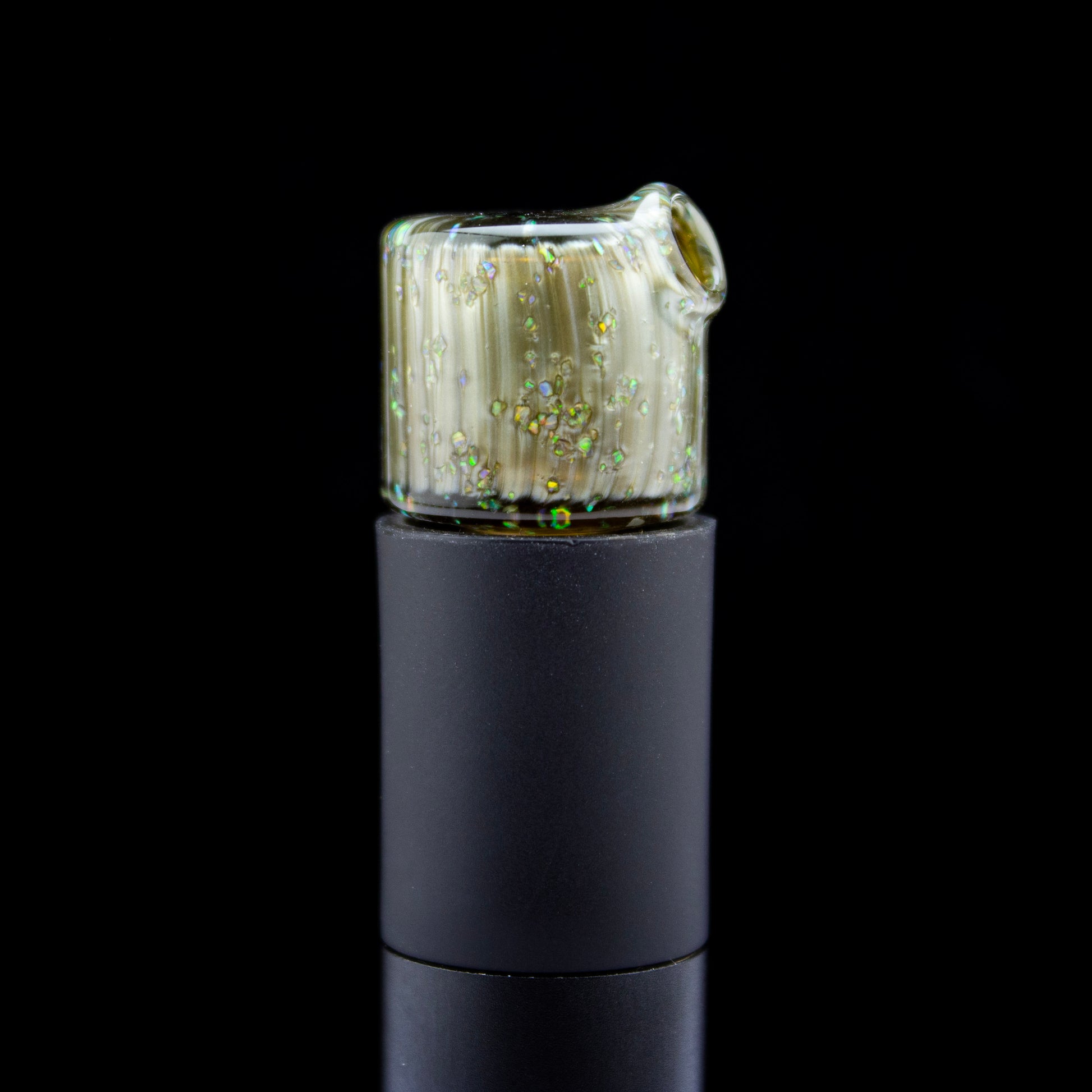 Sandalz Glass Electrum Crushed Opal Pivot Spinner Tip #SAN86 - Planet Caravan