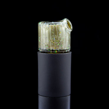 Sandalz Glass Electrum Crushed Opal Pivot Spinner Tip #SAN86 - Planet Caravan