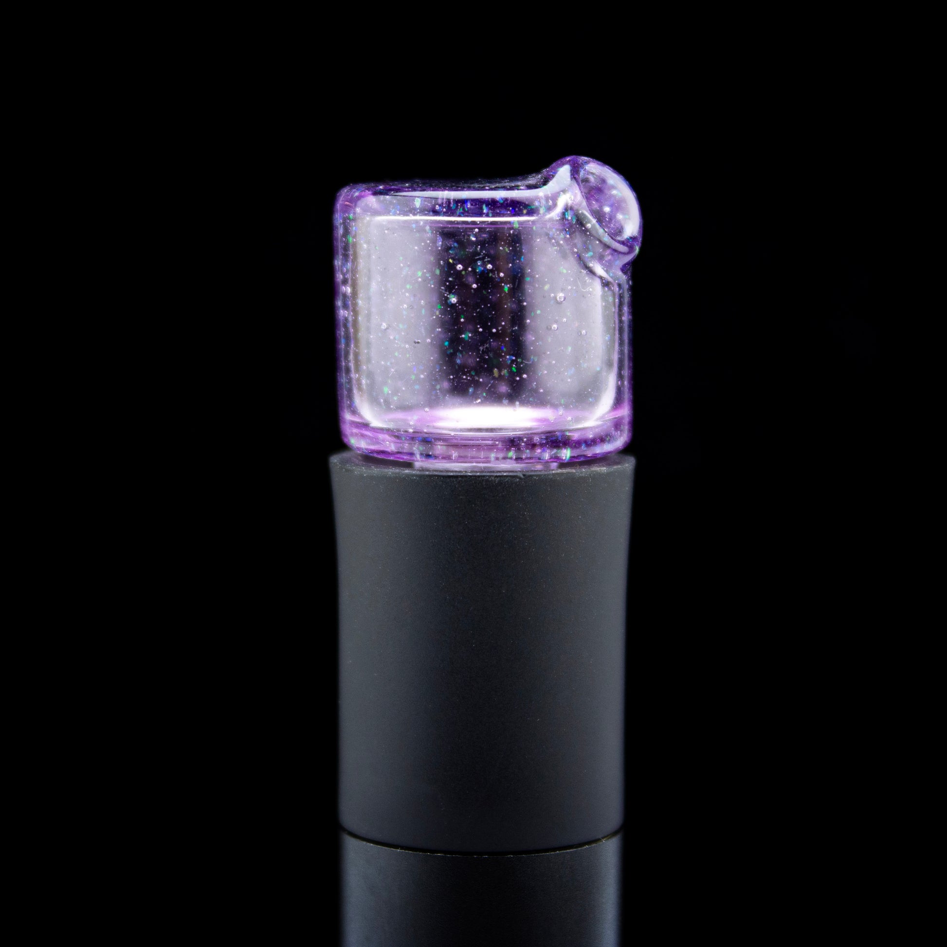 Sandalz Glass Gold Purple Crushed Opal Pivot Spinner Tip #SAN87 - Planet Caravan