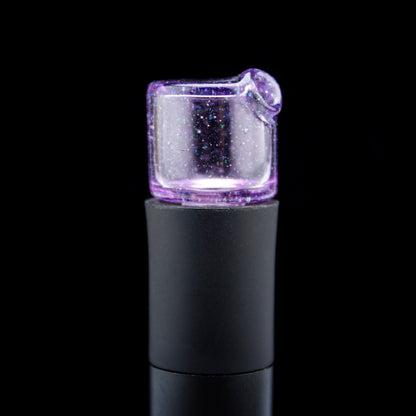 Sandalz Glass Gold Purple Crushed Opal Pivot Spinner Tip #SAN87 - Planet Caravan