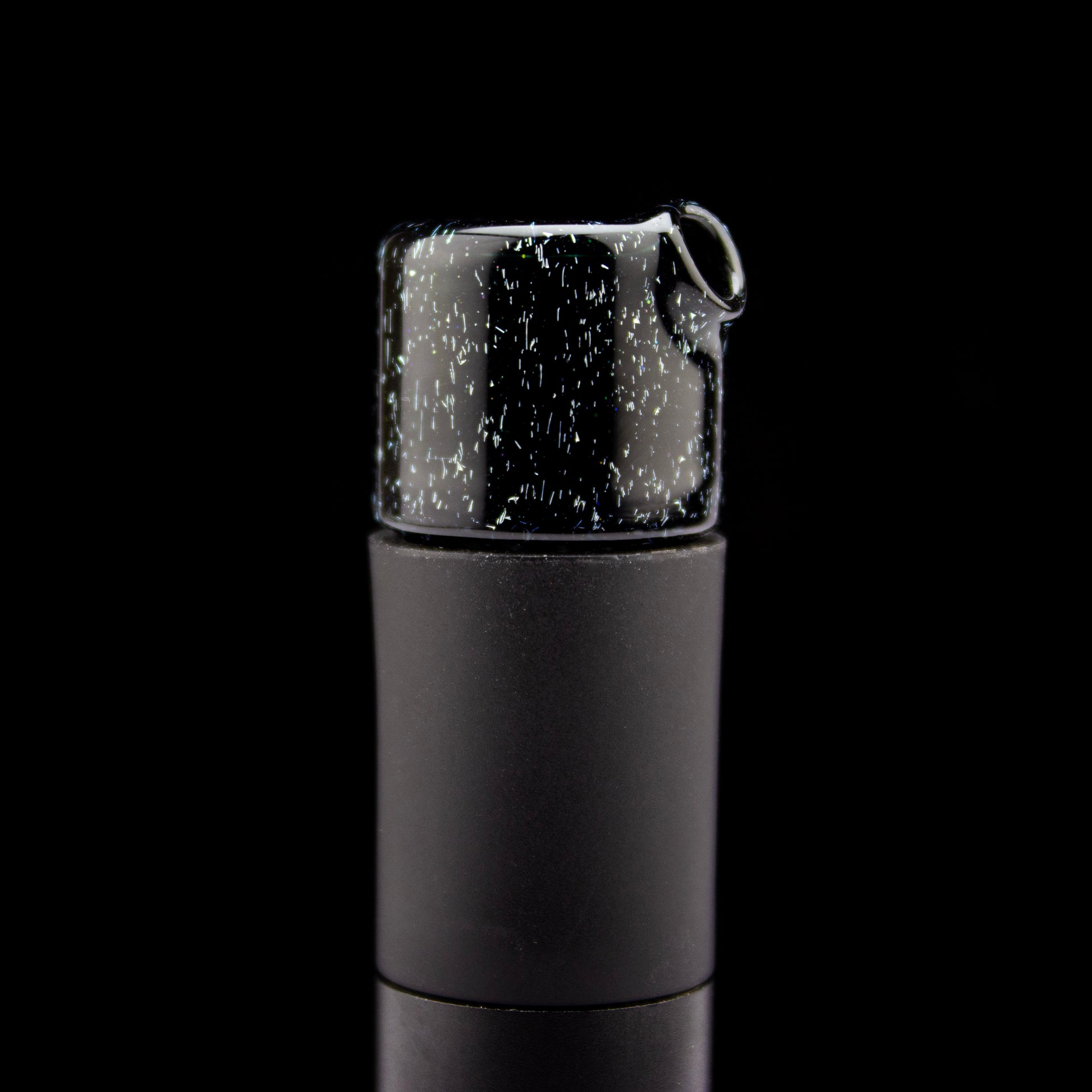 Sandalz Glass Black with Silver Dichro Pivot Spinner Tip #SAN92 - Planet Caravan