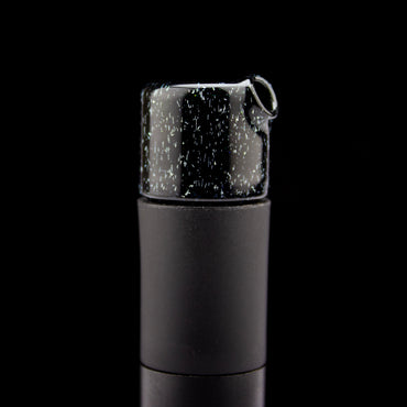 Sandalz Glass Black with Silver Dichro Pivot Spinner Tip #SAN92 - Planet Caravan