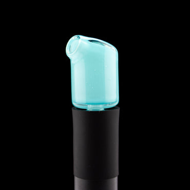 Kizmit Glass Aqua Azul Pivot Spinner Tip & Pearls #KZM59 - Planet Caravan